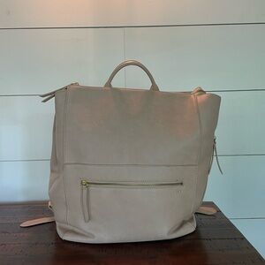 Fawn Design Cream Backpack with Structured Style